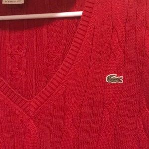 Lacoste red sweater